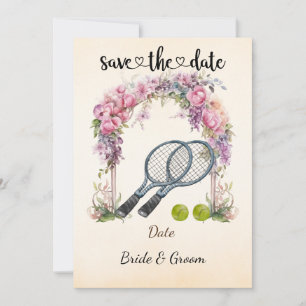 Tennis Save the date Wedding Party  Invitation