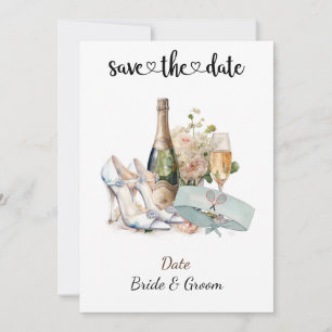 Tennis Save the date Wedding Party  Invitation