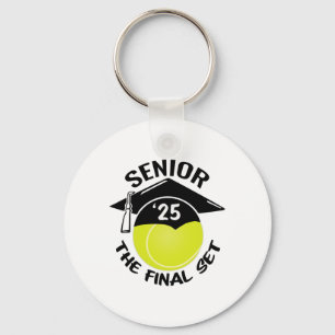 Tennis Senior 2025 The Final Set Graduation Cap Keychain