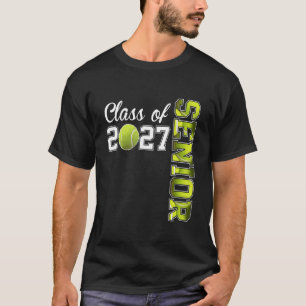 Tennis Senior 2027 Class of 27 Graduation Graduate T-Shirt