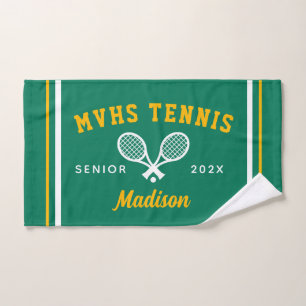 Tennis Senior Night Gift, Custom Name Sports Hand Towel