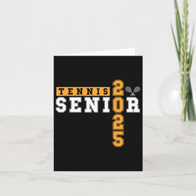 Tennis Senior Night Tennis Senior 2025 Graduation  Card (Front)