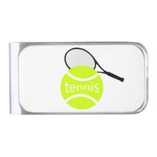 Tennis Silver Finish Money Clip