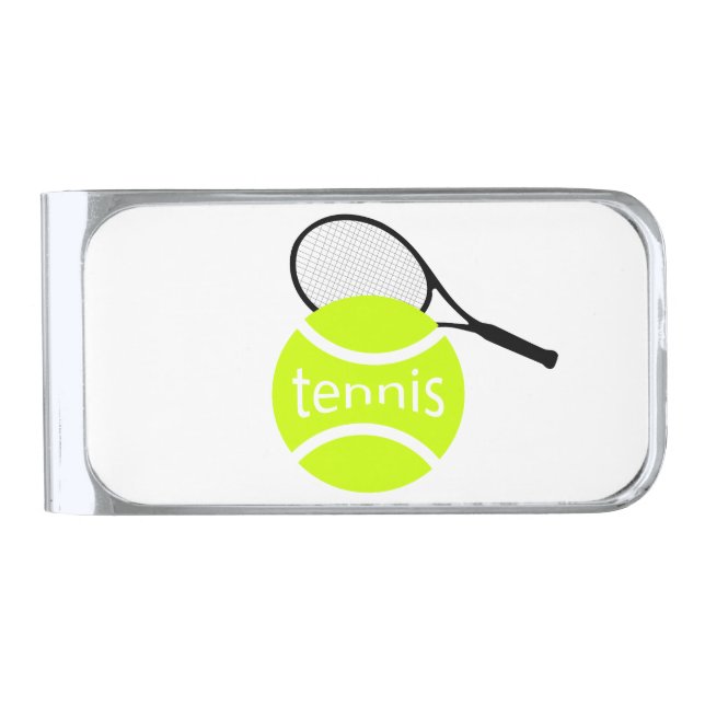 Tennis Silver Finish Money Clip (Front)