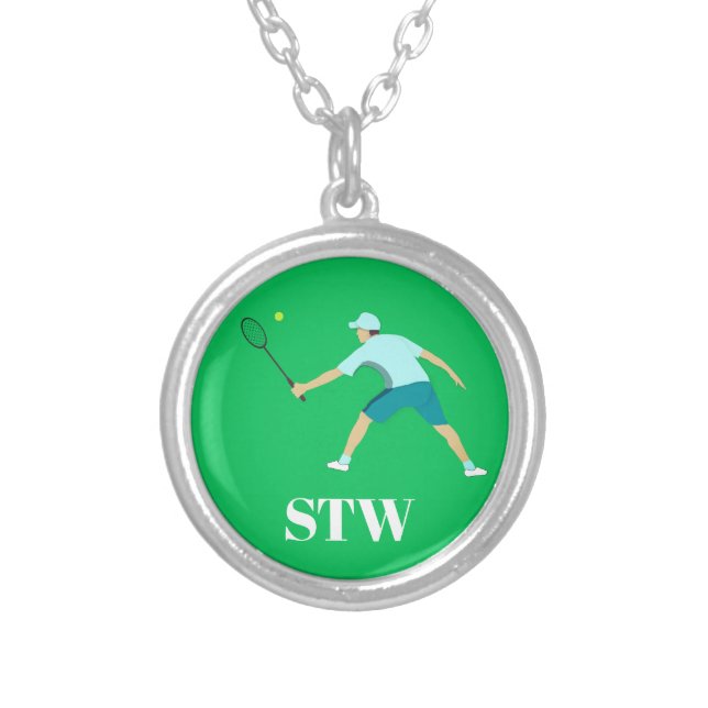 Tennis Silver Plated Necklace (Front)
