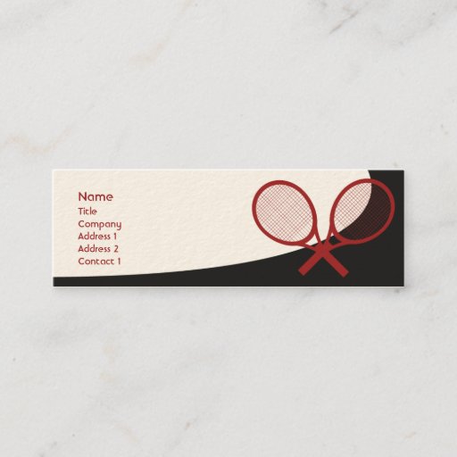 Customizable Tennis - Skinny Business Cards