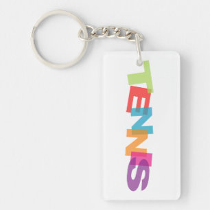 Tennis slogan keychain