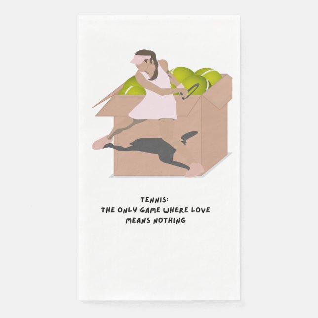 Tennis slogans for player party  paper guest towels (Front)