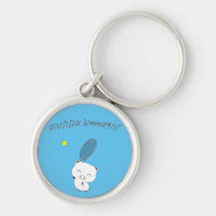 Tennis smash keychain