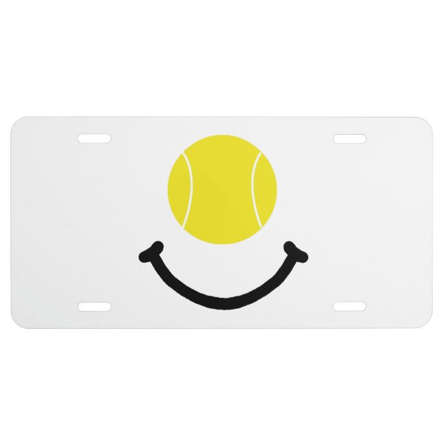 Tennis Smile License Plate (Front)
