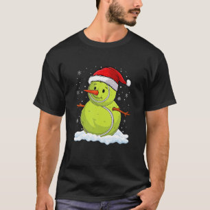 Tennis Snowman Christmas Tennis Player Xmas Party T-Shirt