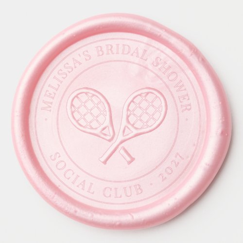 Tennis Social Club Preppy Bridal Shower Wax Seal Sticker
