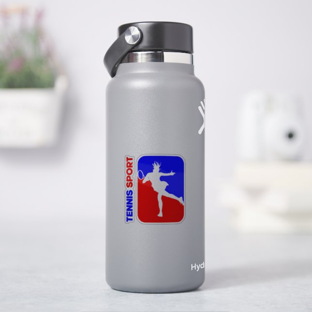 Tennis Sport | 3"x 3"- Glossy Transparent Sticker (HydroFlask)