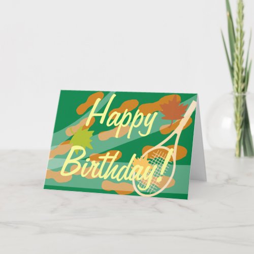 Tennis Sport Birthday Card Design