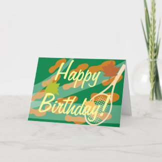Tennis Sport Birthday Card Design
