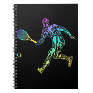Tennis Sport Elements Tennis Player Notebook