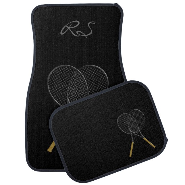 Tennis Sport Monogram Car Floor Mat (Set)