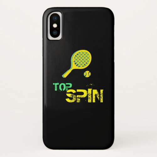 Tennis Sport Pop Art Green  Yellow Racket  Ball iPhone X Case
