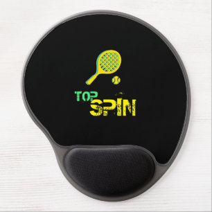 Tennis Sport Pop Art, Green & Yellow Racket & Ball Gel Mouse Pad