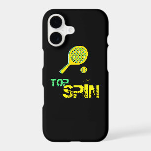 Tennis Sport Pop Art, Green & Yellow Racket & Ball iPhone 17 Case