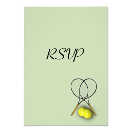 Tennis Sport RSVP Custom Invitations
