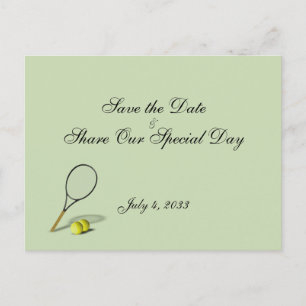 Tennis Sport Save the Date Postcard