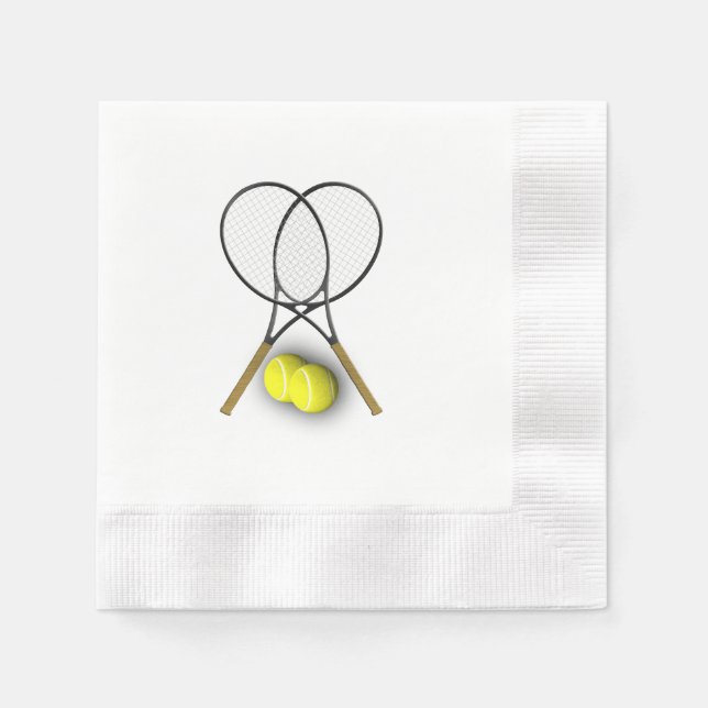Tennis Sport Theme Paper Napkins (Front)