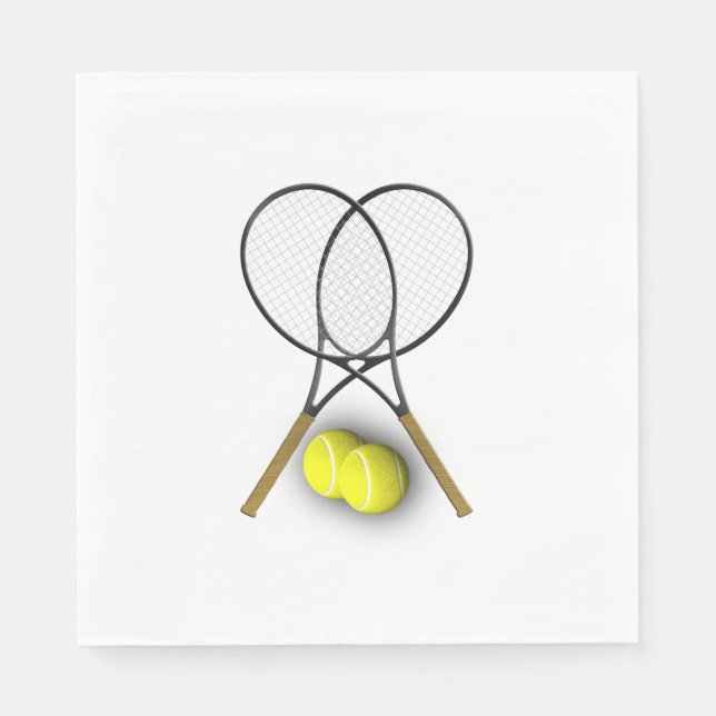 Tennis Sport Theme Paper Napkins (Front)