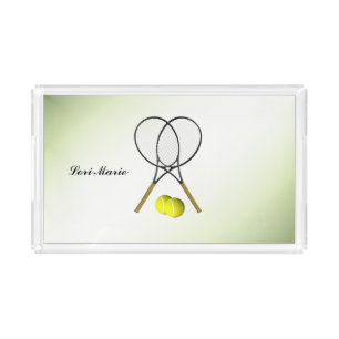 Tennis Sport Theme Personalized Acrylic Tray