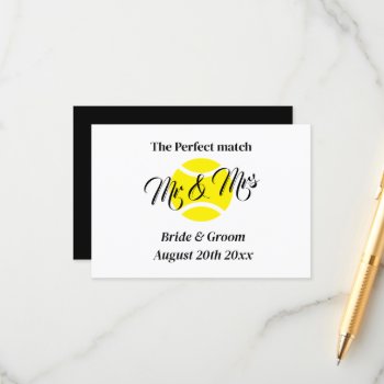 Tennis Sport Theme Wedding Enclosure Card Template by imagewear at Zazzle