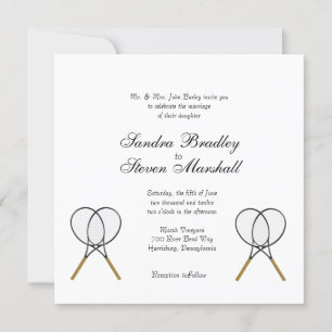 Tennis Sport Theme Wedding Invitations
