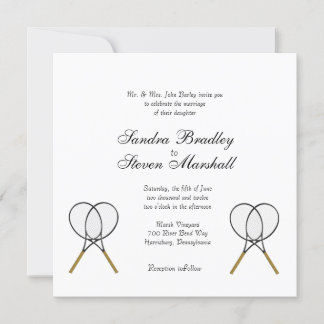 Tennis Sport Theme Wedding Invitations