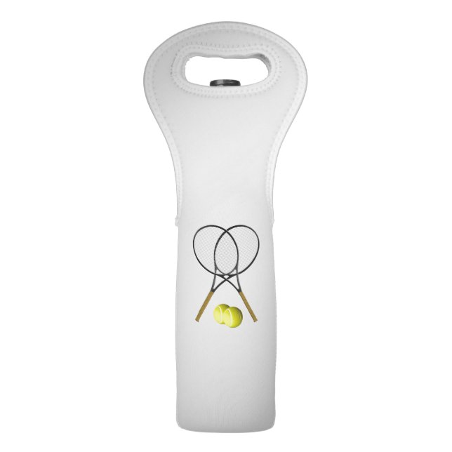 Tennis Sport Theme Wine Bag (Front)