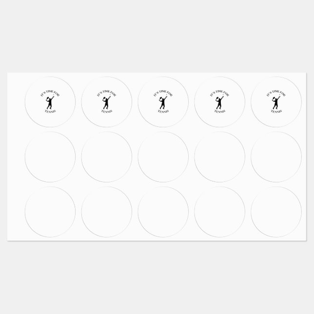 Tennis sport time labels (Sheet)