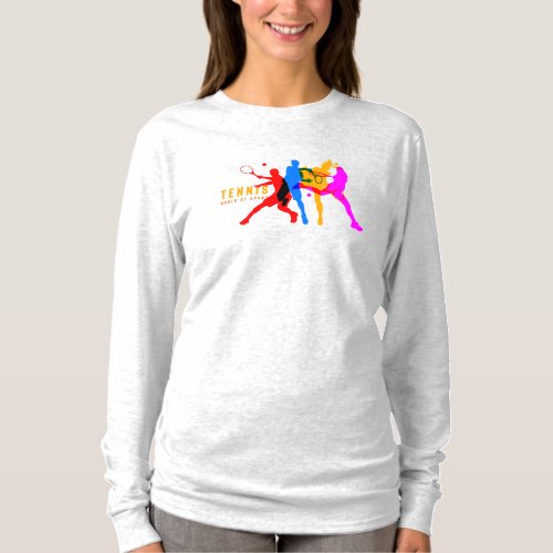 Tennis Sport  Womens Long Sleeve T_Shirt