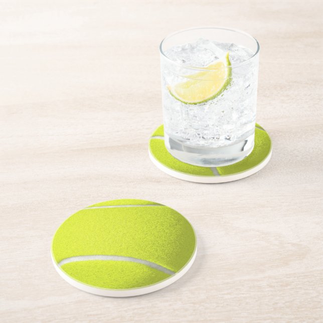 Tennis Sports Ball Drink Coaster (Side)