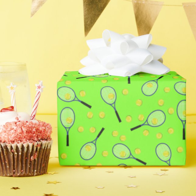 Tennis Sports Birthday Party Wrapping Paper (Birthday Party)