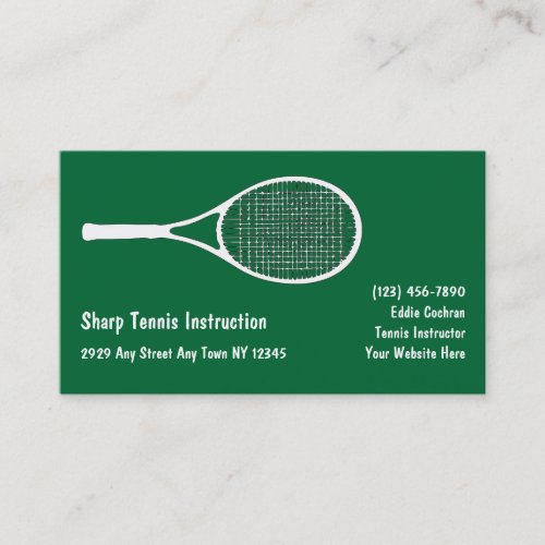 Tennis Sports Business Cards