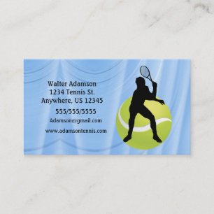 Tennis Sports Emphasis player ball Personalize Business Card