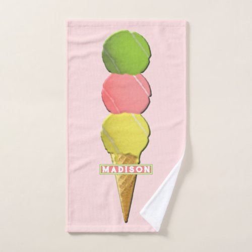 Tennis Sports Personalized Hand Towel