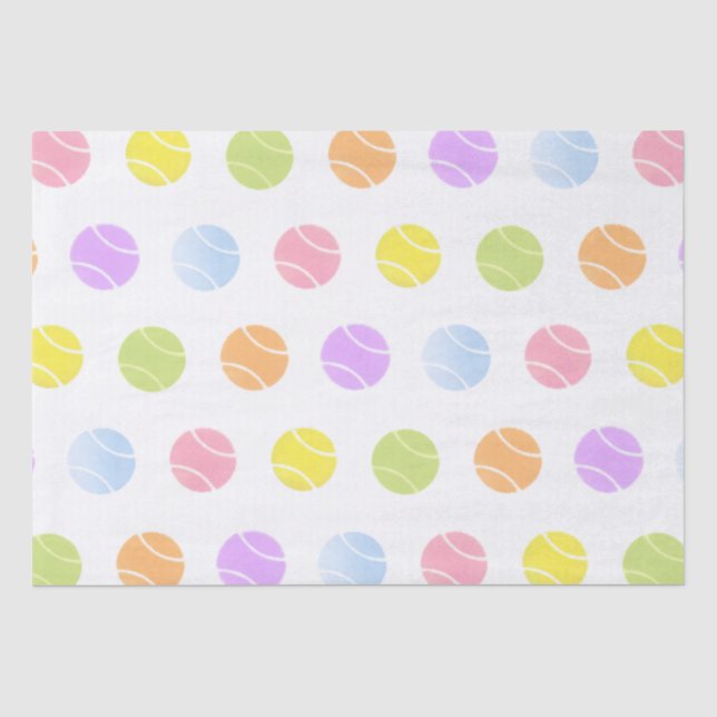 Tennis Sports Spring Summer Tissue Paper (Front)