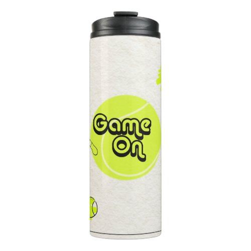Tennis Sports Tumbler with the quote GAME ON