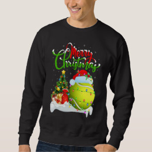 Tennis Sports   Xmas Decorations Santa Tennis Chri Sweatshirt