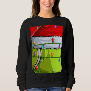 Tennis Sports  Xmas Lights Santa Tennis Ball Chris Sweatshirt