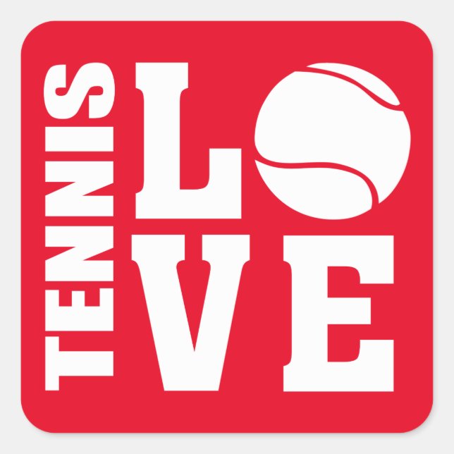 Tennis Square Sticker (Front)