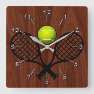 Tennis Square Wall Clock