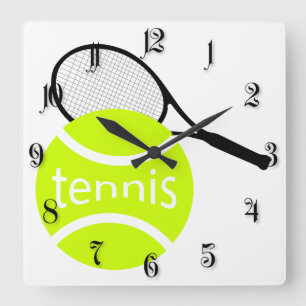 Tennis Square Wall Clock