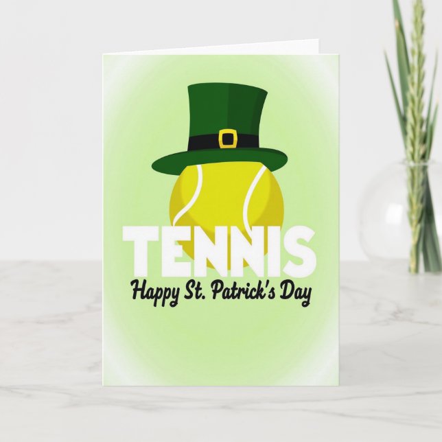 Tennis St Patricks Day Card (Front)