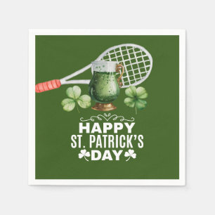 Tennis St. Patrick's day for tennis player Napkins