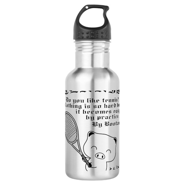 Tennis Stainless Steel Water Bottle (Front)